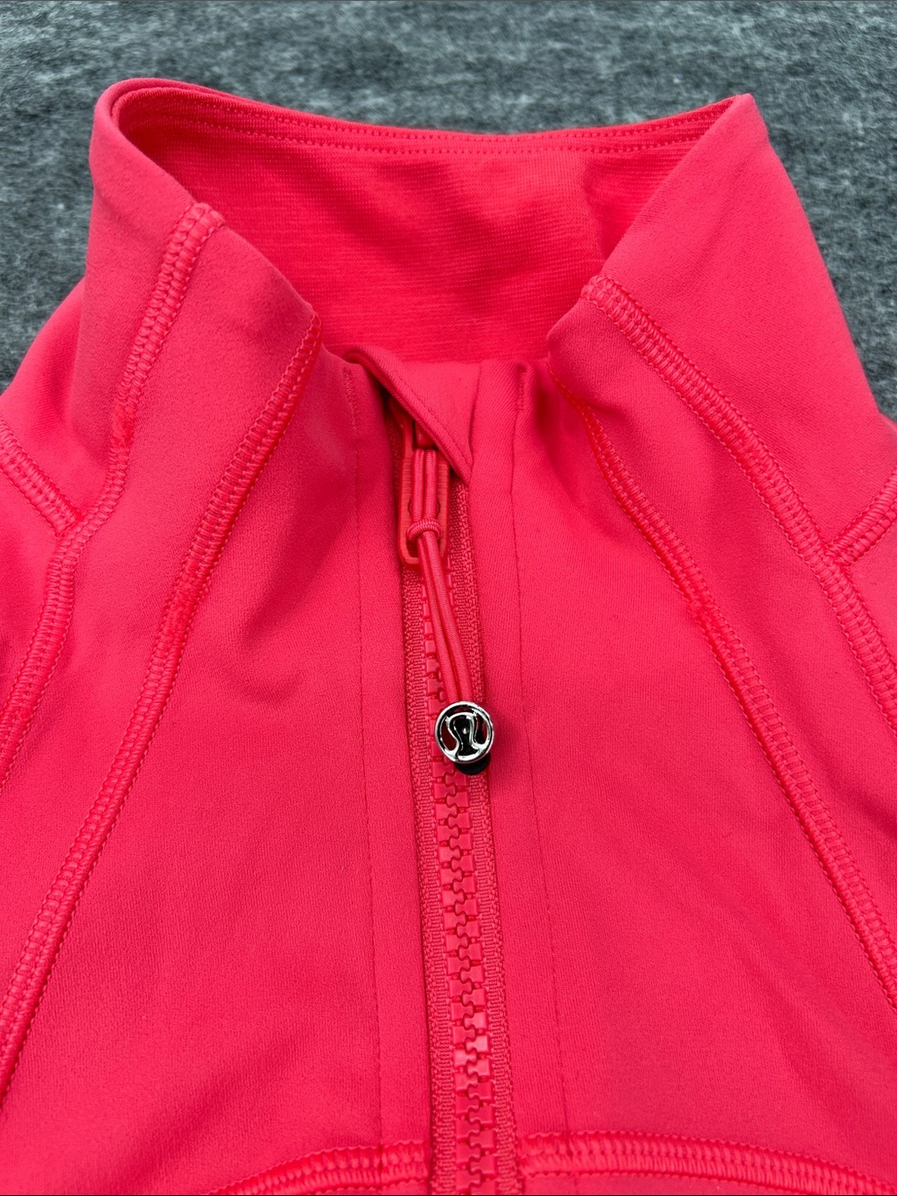 lululemon athletica Coral-Red Zip-Up Bomber Jacket size 4 - Picture 3 of 10